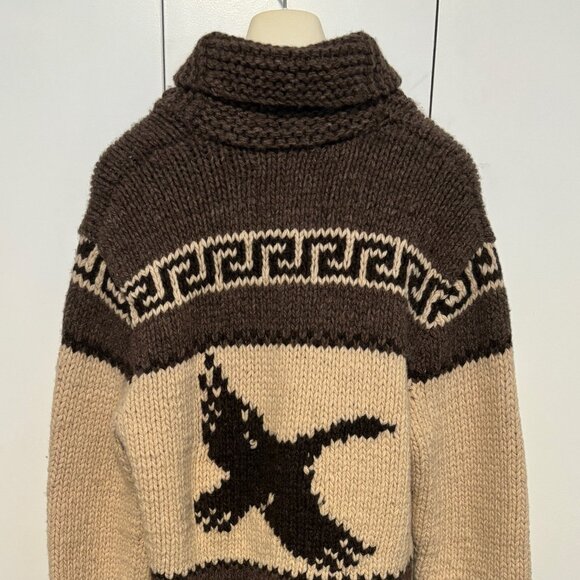 Eddie Bauer Cowichan Hand Knit Wool Zip-up Sweater - M - Picture 5 of 12